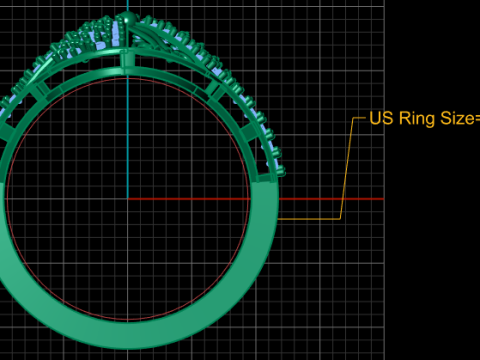DIAMOND CLUSTER RING 3D PRINTABLE MODEL 3D Model