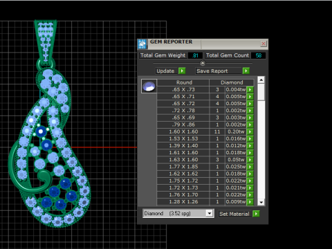 JOYALUKKAS DIAMOND PENDANT 3D PRINTABLE MODEL 3D 모델