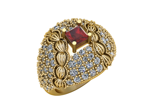 PRECIOUS DIAMOND RING 3D PRINTABLE MODEL Modèle 3D