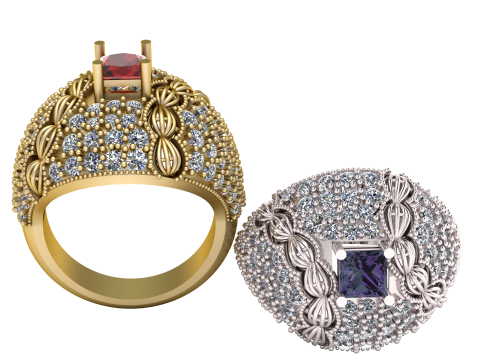 PRECIOUS DIAMOND RING 3D PRINTABLE MODEL 3D 模型