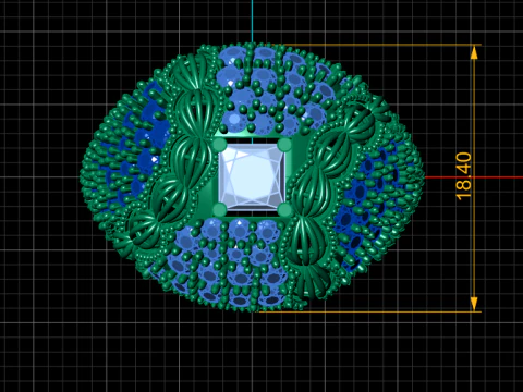 KOSTBARE DIAMANTRING 3D PRINTBAAR MODEL 3D Model