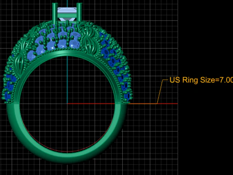 KOSTBARE DIAMANTRING 3D PRINTBAAR MODEL 3D Model