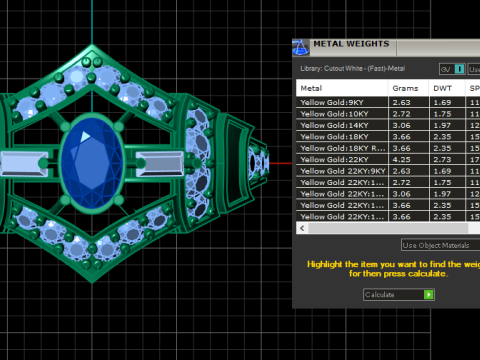 TANZANITE GOLDEN RING 3D PRINTABLE MODEL Modello 3D