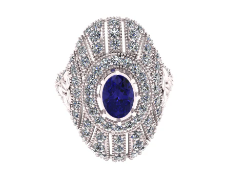 QUEEN DIAMOND RING 3D PRINTABLE MODEL 3D Model