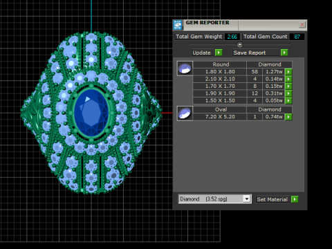 QUEEN DIAMOND RING 3D PRINTABLE MODEL Modèle 3D
