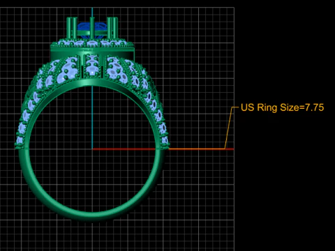 QUEEN DIAMOND RING 3D PRINTABLE MODEL 3D Model
