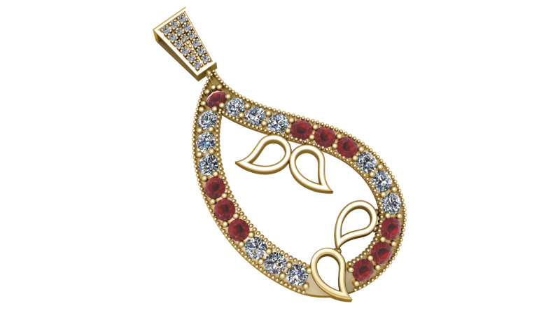 TOPAZ STYLE PENDANT 3D PRINTABLE MODEL 3D Model .c4d .max .obj .3ds .fbx .stl .blend 
