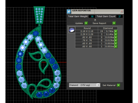 TOPAZ STYLE PENDANT 3D PRINTABLE MODEL 3D Model