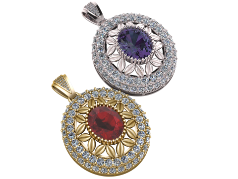 ANTIQUE OPAL PENDANT 3D PRINTABLE MODEL 3D Модель