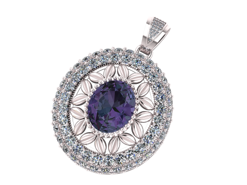 ANTIQUE OPAL PENDANT 3D PRINTABLE MODEL 3D Модель