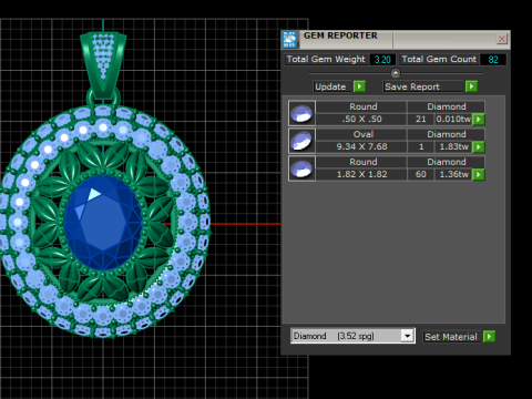 ANTIQUE OPAL PENDANT 3D PRINTABLE MODEL 3D Модель