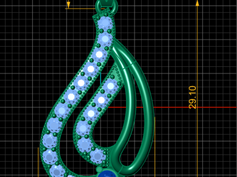 INFINITY RUBY PENDANT 3D PRINTABLE MODEL Modello 3D