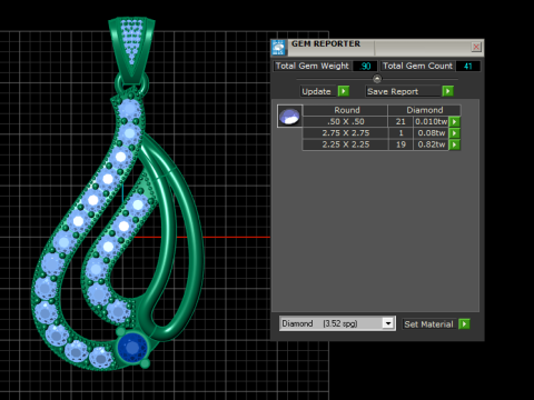 INFINITY RUBY PENDANT 3D PRINTABLE MODEL Modello 3D
