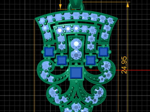 PRECIOUS GLAMIRA PENDANT 3D PRINTABLE MODEL 3D Model