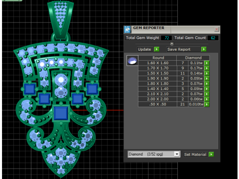 PRECIOUS GLAMIRA PENDANT 3D PRINTABLE MODEL 3D Model