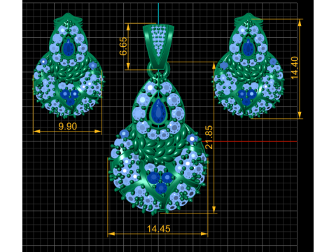 INDIAN FANCY LOCKET SET 3D PRINTABLE MODEL 3D Model