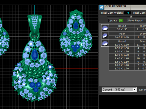 INDIAN FANCY LOCKET SET 3D PRINTABLE MODEL 3D Model