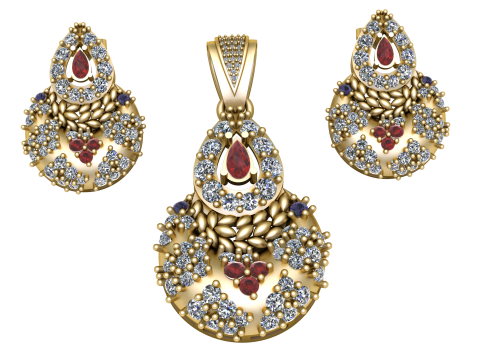 INDIAN FANCY LOCKET SET 3D PRINTABLE MODEL 3D Model