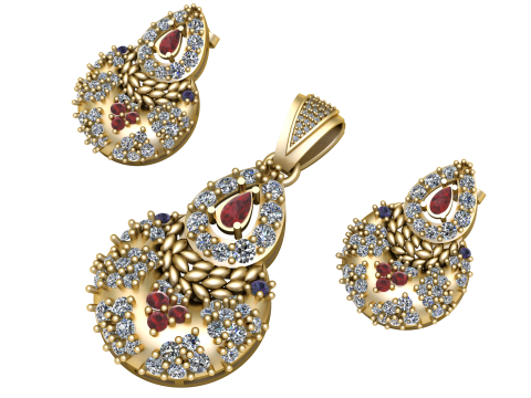 INDIAN FANCY LOCKET SET 3D PRINTABLE MODEL 3D Model
