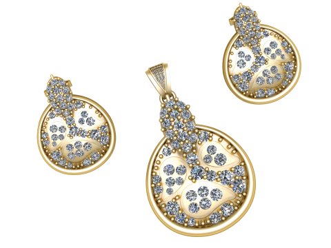 STYLISH LOCKET SET 3D PRINTABLE MODEL 3D Model