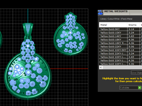 STYLISH LOCKET SET 3D PRINTABLE MODEL 3Dモデル