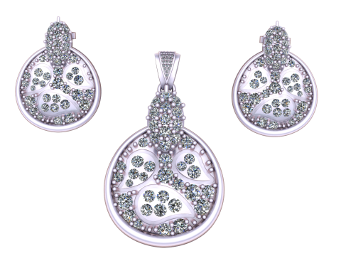 STYLISH LOCKET SET 3D PRINTABLE MODEL 3Dモデル