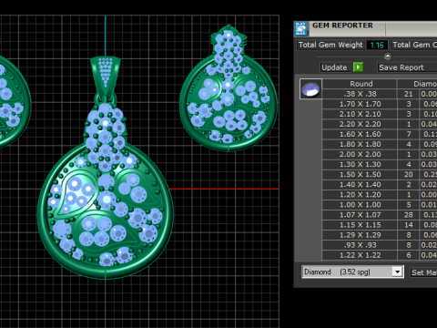 STYLISH LOCKET SET 3D PRINTABLE MODEL 3Dモデル