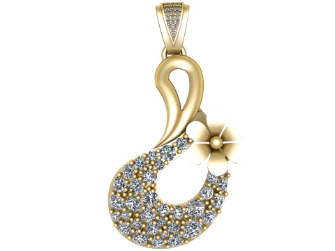 FLOWER DESIGN PENDANT 3D PRINTABLE MODEL 3D Model