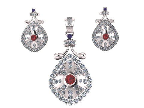 ENGAGEMENT RUBY LOCKET SET 3D PRINTABLE MODEL 3D Model