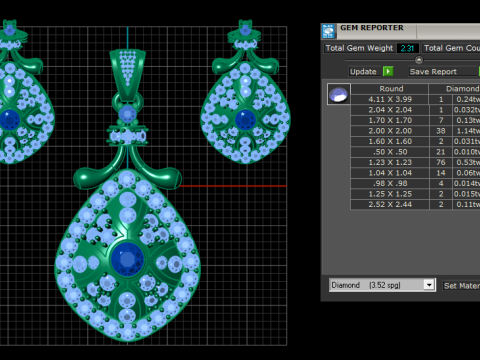 ENGAGEMENT RUBY LOCKET SET 3D PRINTABLE MODEL 3D Model