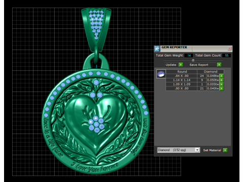 HEART DESIGN COIN PENDANT 3D PRINTABLE MODEL 3D Model