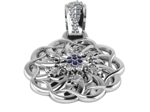 FLOWER GOLD PENDANT 3D PRINTABLE MODEL 3D Model