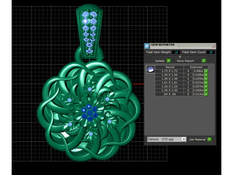 FLOWER GOLD PENDANT 3D PRINTABLE MODEL 3D Model