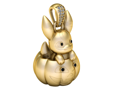 POKEMON AND PUMPKIN PENDANT 3D PRINTABLE MODEL Modello 3D