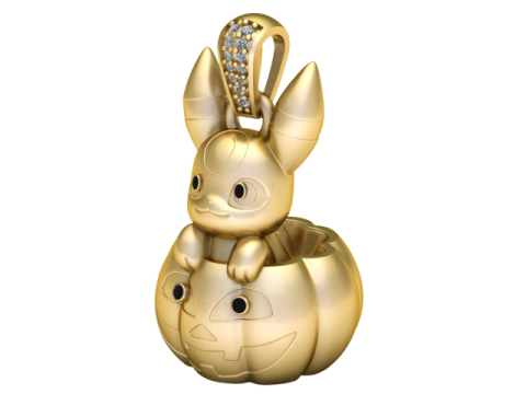 POKEMON AND PUMPKIN PENDANT 3D PRINTABLE MODEL 3D Modell