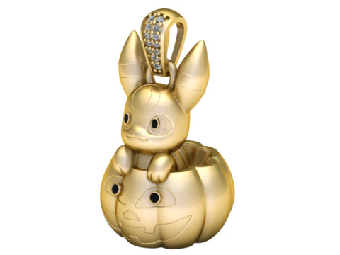 POKEMON AND PUMPKIN PENDANT 3D PRINTABLE MODEL 3D Model