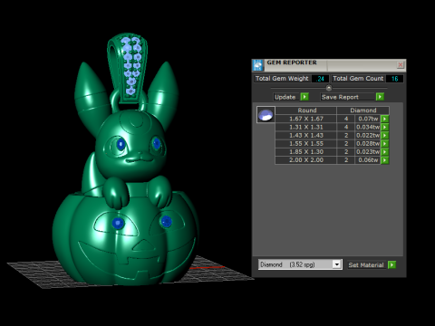 POKEMON AND PUMPKIN PENDANT 3D PRINTABLE MODEL 3D Modell