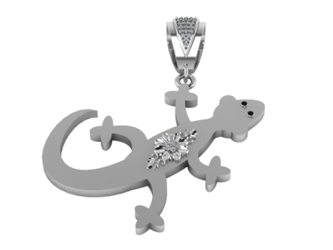 LIZARD PENDANT 3D PRINTABLE MODEL 3D Model