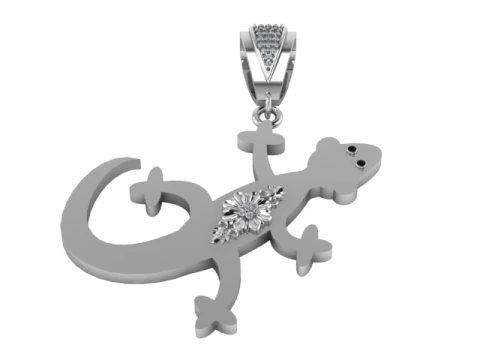 LIZARD PENDANT 3D PRINTABLE MODEL 3D Model