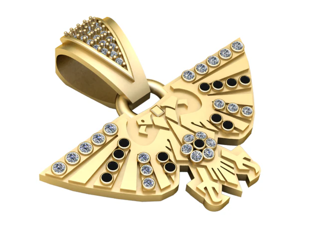 DOUBLE FACES EAGLE PENDANT 3D PRINTABLE MODEL 3D Model .c4d .max .obj .3ds .fbx .stl .blend 
