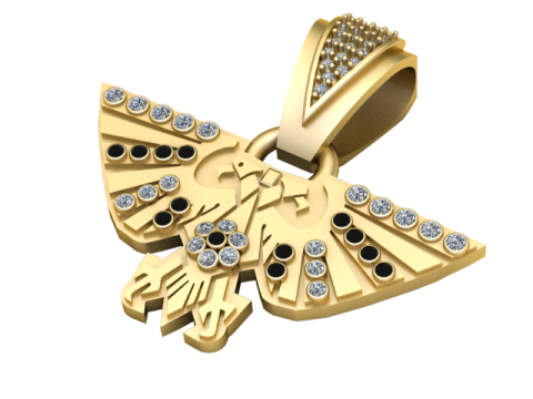 DOUBLE FACES EAGLE PENDANT 3D PRINTABLE MODEL 3D 模型