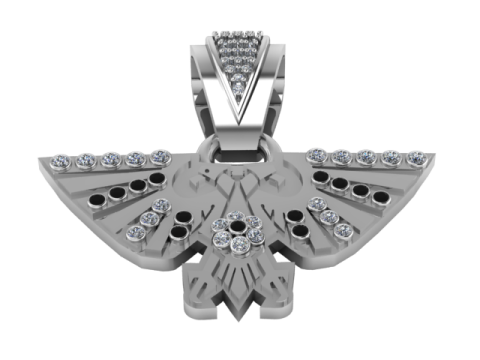 DOUBLE FACES EAGLE PENDANT 3D PRINTABLE MODEL 3D 模型