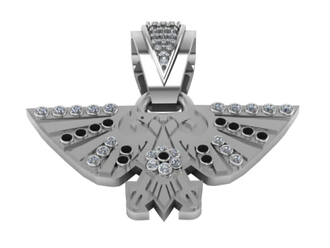 DOUBLE FACES EAGLE PENDANT 3D PRINTABLE MODEL 3D Model