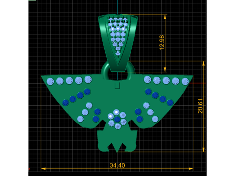 DOUBLE FACES EAGLE PENDANT 3D PRINTABLE MODEL 3D 模型