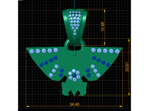 DOUBLE FACES EAGLE PENDANT 3D PRINTABLE MODEL 3D Model