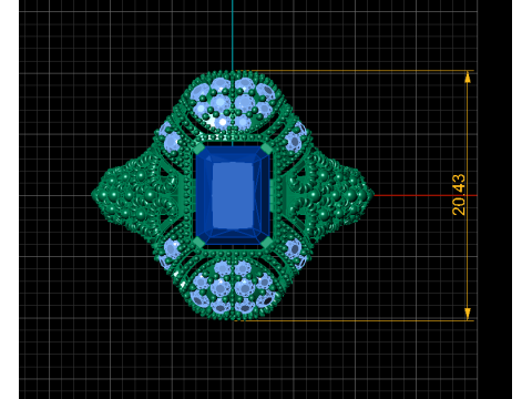 BLUE SAPPHIRE GOLD RING 3D PRINTABLE MODEL 3D Model