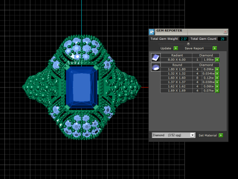 BLUE SAPPHIRE GOLD RING 3D PRINTABLE MODEL 3D Model