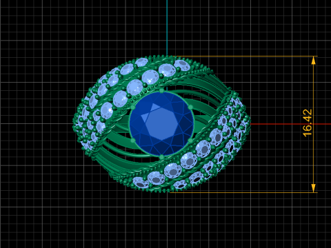 RUBY AND DIAMOND PENDANT 3D PRINTABLE MODEL 3D मॉडल