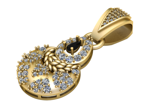 LUXURY BLUE SAPPHIRE PENDANT 3D PRINTABLE MODEL 3D 模型