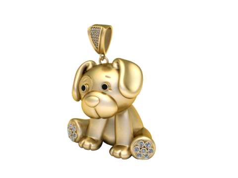 PUPPY ANIMAL PENDANT 3D PRINTABLE MODEL 3Dモデル